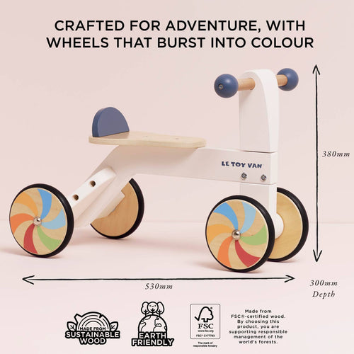 Wooden Rainbow Ride On Trike