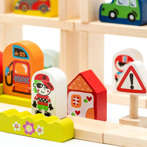 Wooden City Blocks Construction kit