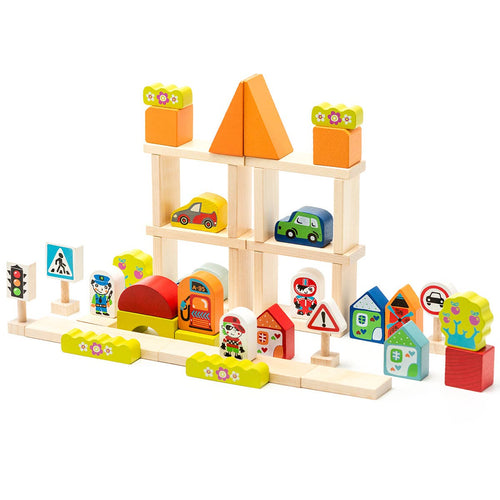 Wooden City Blocks Construction kit