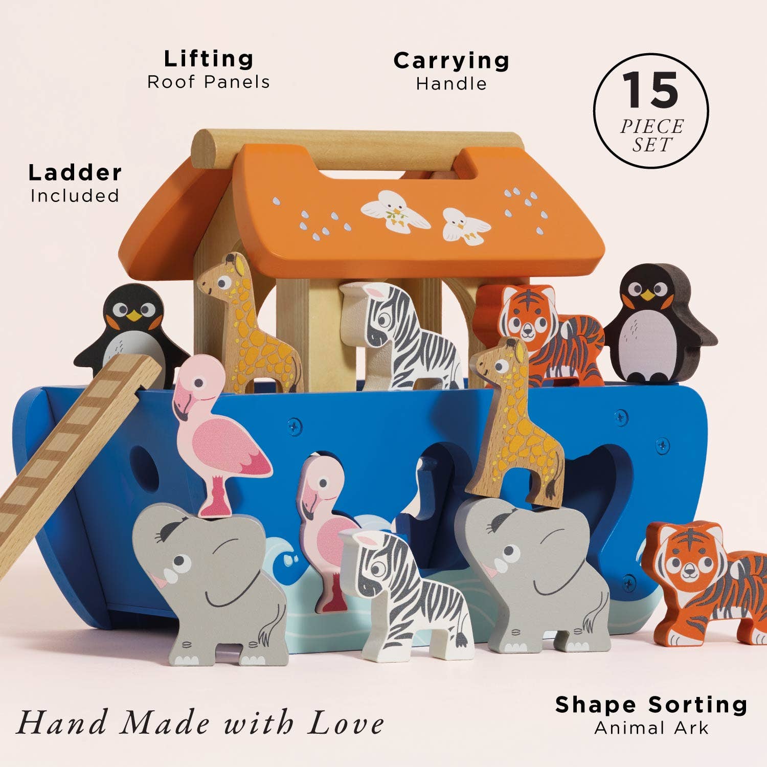 Le Toy Van Wooden Noah's Ark Shape Sorter Toy | Tollers – TollersToys