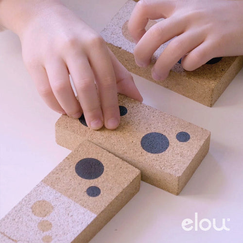 elou Dominoes Numbers Cork Game
