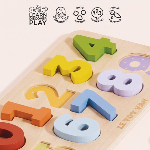 Counting Wooden Numbers Shape Sorter