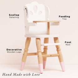 Dolls Wooden High Chair