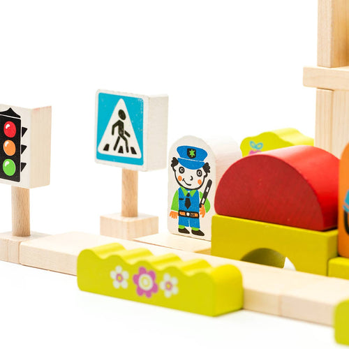 Wooden City Blocks Construction kit