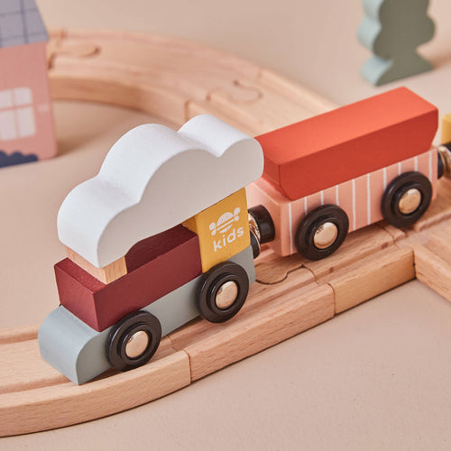 Wooden Kids Train Set