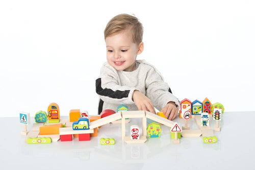 Wooden City Blocks Construction kit