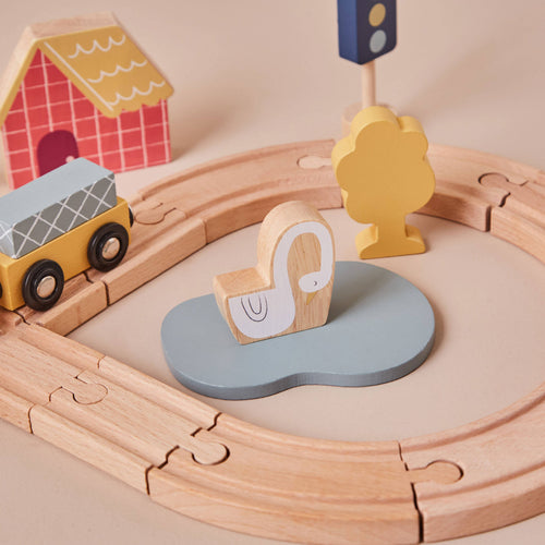 Wooden Kids Train Set