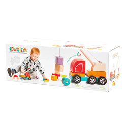 Wooden Crane Truck Colourful